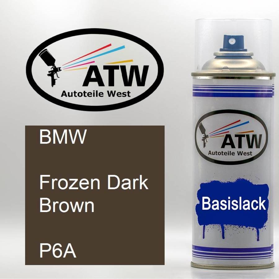 BMW, Frozen Dark Brown, P6A: 400ml Sprühdose, von ATW Autoteile West.